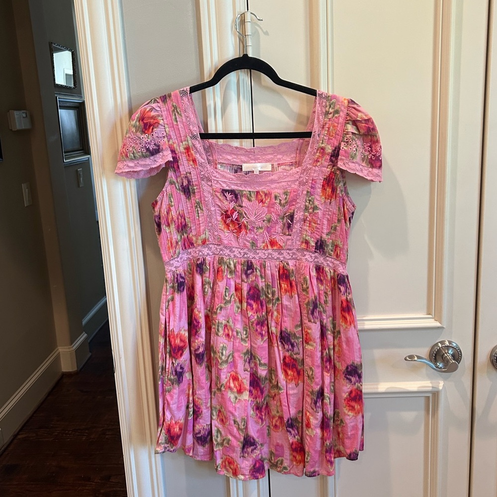LoveShackFancy Wild Pink Nutmeg Dress - Picture 4 of 12